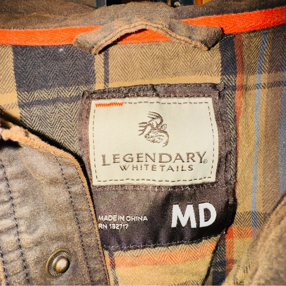 Legendary Whitetails Journeyman rugged shirt jacket Flannel lined workwear Med
